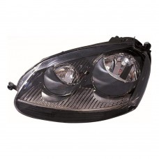 Volkswagen Golf 2003-2009 Black Inner Halogen Head Lamp Unit Passenger Side